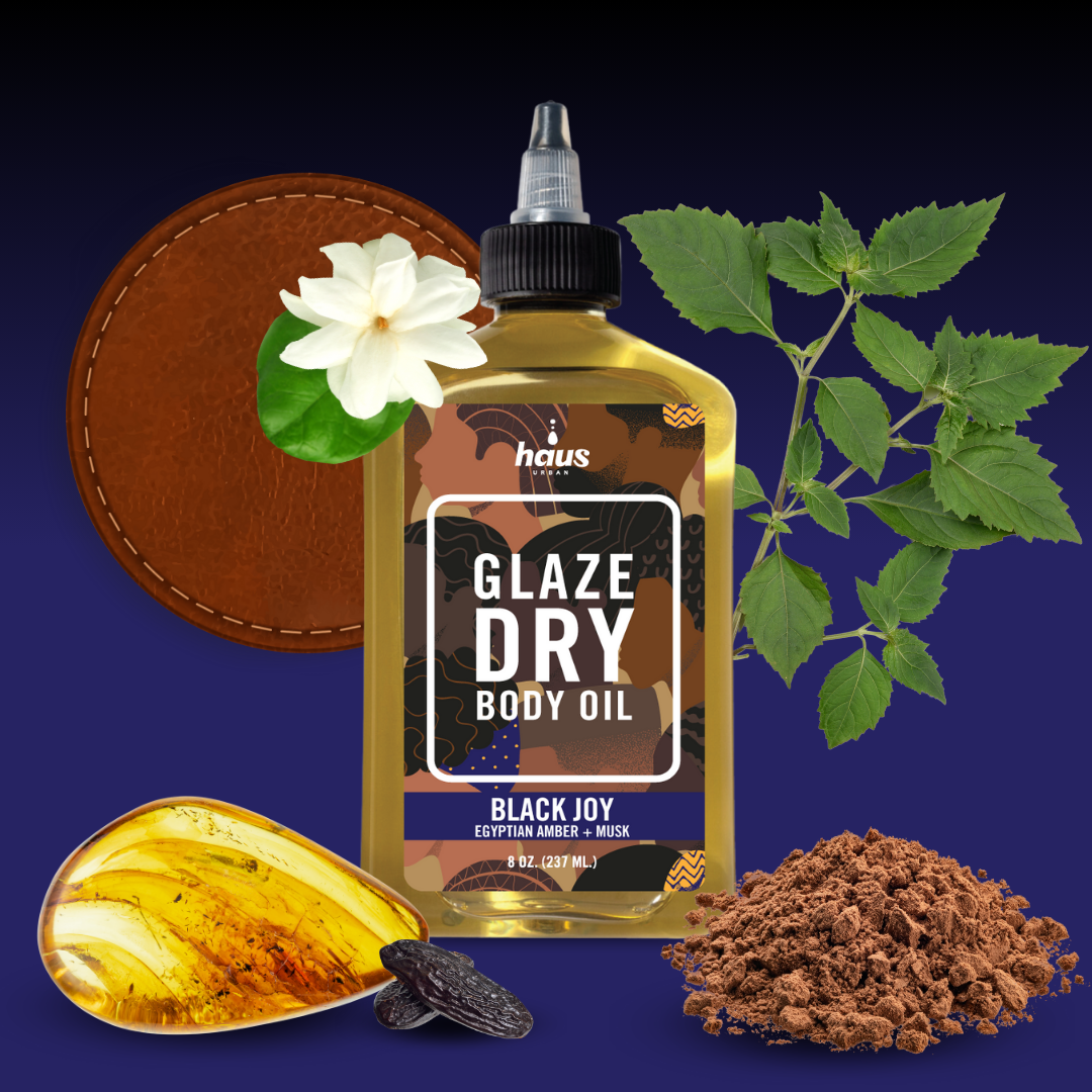 Black Joy Glaze Dry Body Oil (8 oz) | Egyptian Amber + Musk
