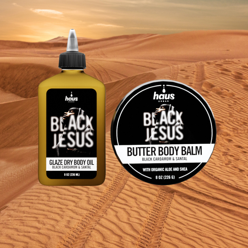 BLACK JESUS BODY DUO | BUTTER BODY BALM + GLAZE DRY BODY OIL