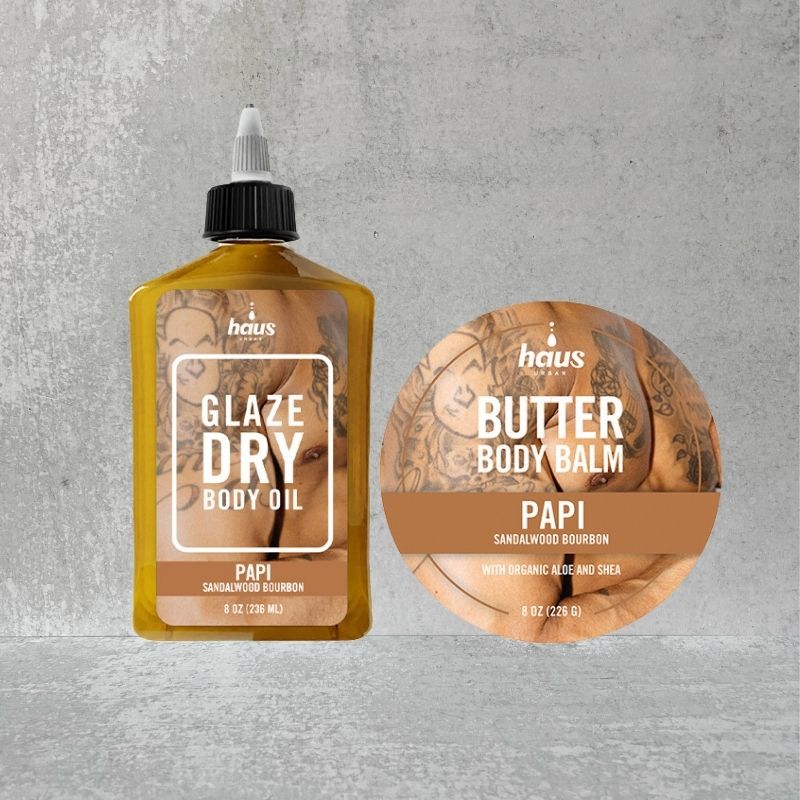 PAPI BODY DUO | BUTTER BODY BALM + GLAZE DRY BODY OIL