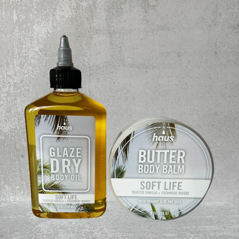 SOFT LIFE BODY DUO | BUTTER BODY BALM + GLAZE DRY BODY OIL