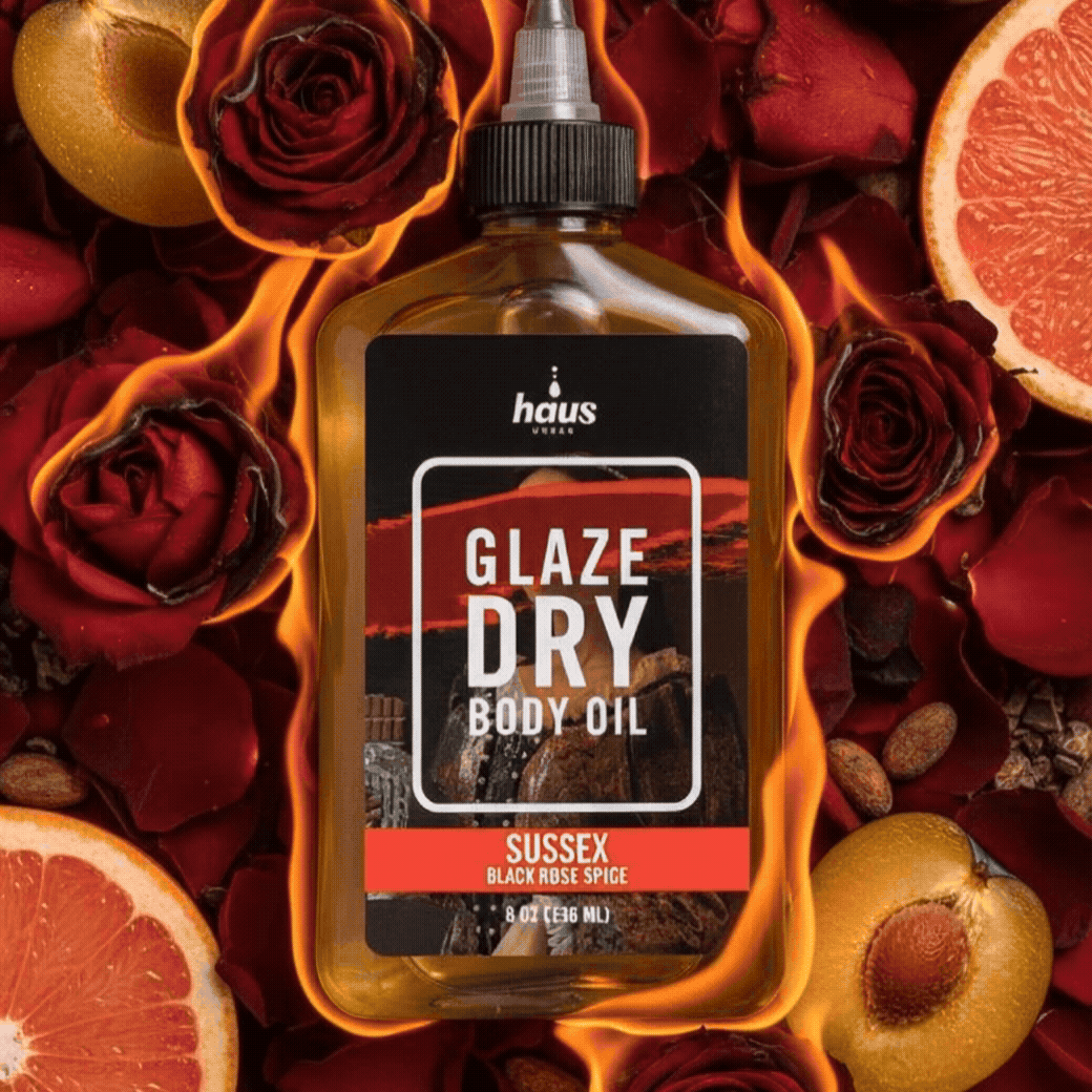 SUSSEX GLAZE DRY BODY OIL| BLACK ROSE SPICE