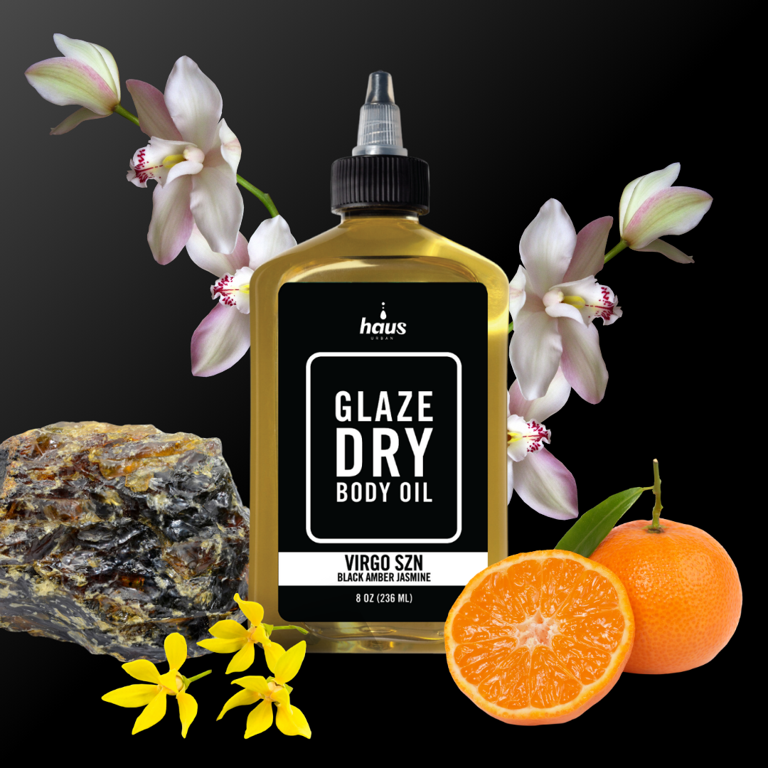 VIRGO SZN GLAZE DRY BODY OIL (8 OZ) | BLACK AMBER JASMINE