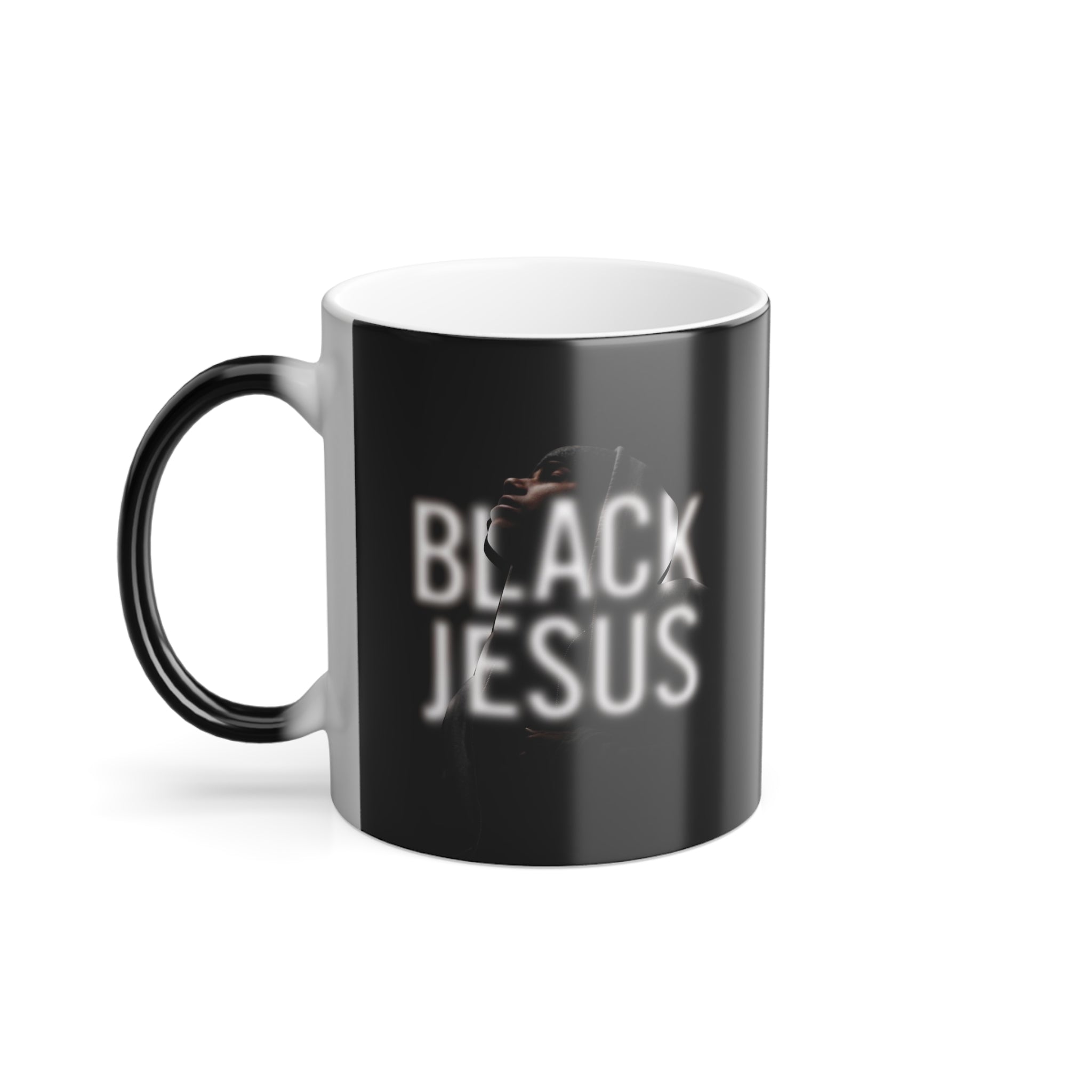 Black Jesus Ghost Mug, 11 oz