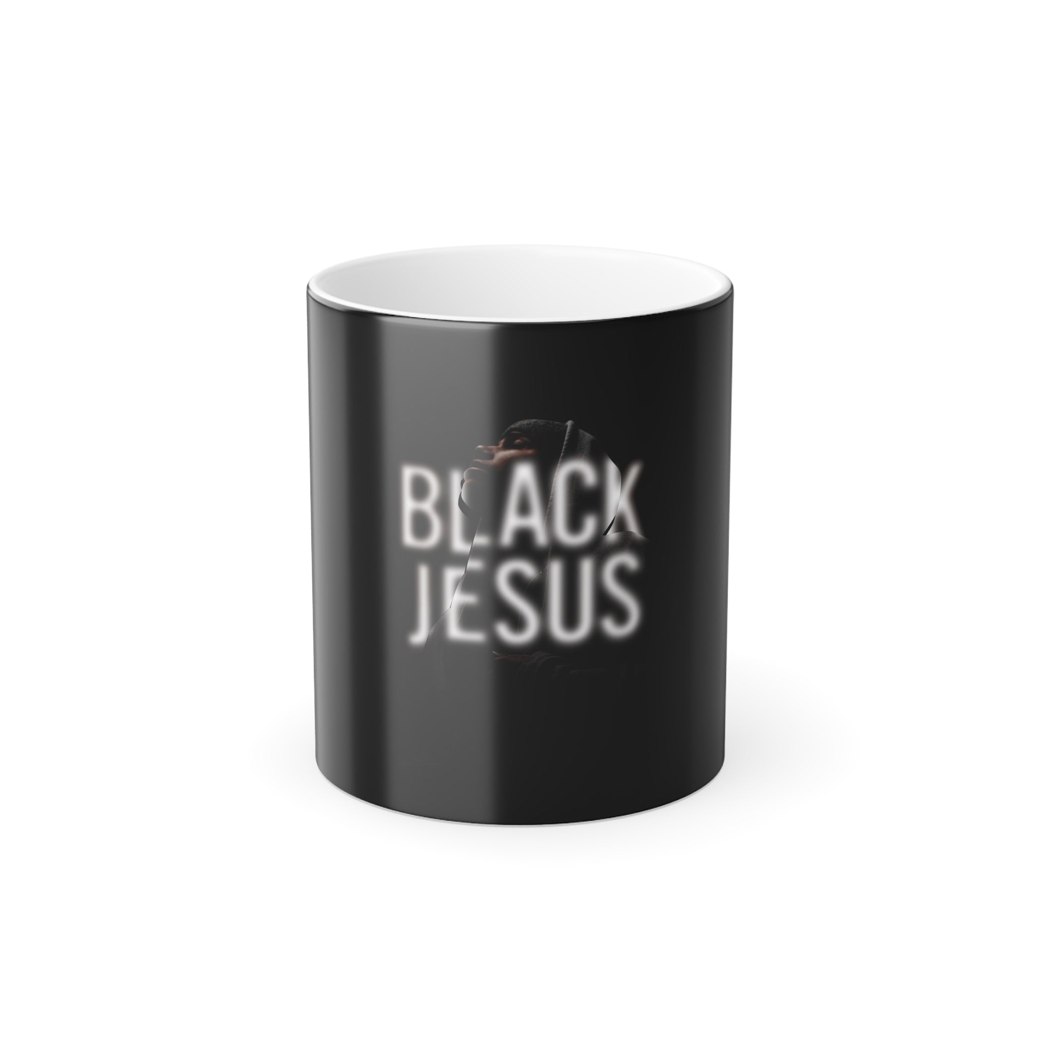 Black Jesus Ghost Mug, 11 oz