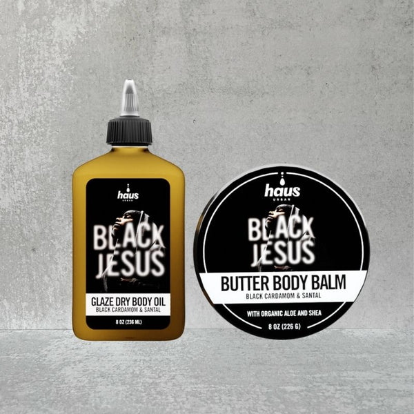 BLACK JESUS BODY DUO | BUTTER BODY BALM + GLAZE DRY BODY OIL