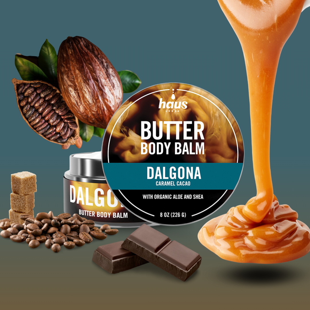 DALGONA BODY DUO | BUTTER BODY BALM + GLAZE DRY BODY OIL